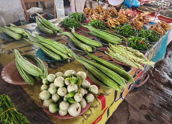 ตลาดบ้านสา ผักพื้นบ้าน