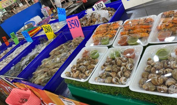 ตลาดมารวย ตลาดเช้าปทุมธานีตลาดเช้าปทุมธานี ร้านของทะเล