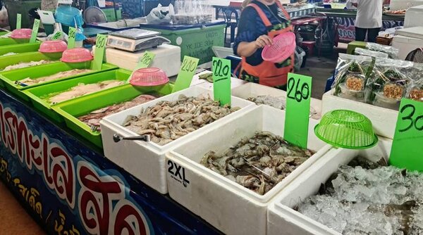 ตลาดสดขุนวิชัย ตลาดสด จ.ปราจีนบุรี ร้านของทะเลสด