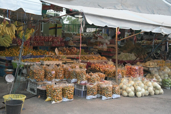 ตลาดผลไม้ พรรณรวี ร้อยเอ็ด ร้านผลไม้ปลีกส่ง