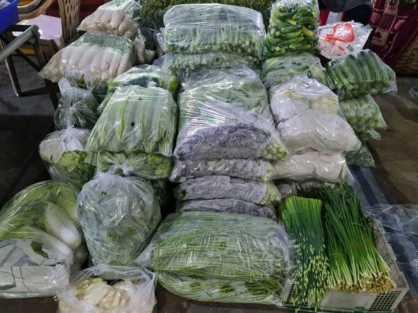 ตลาดปฐมมงคล ตลาดกลางผักและผลไม้ ร้านผัก