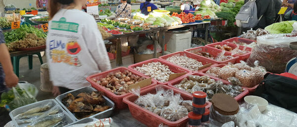 ตลาดร่องขุ่น ร้านผัก