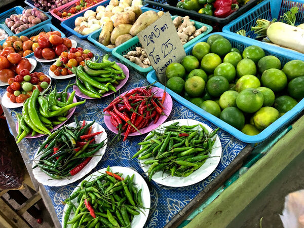 ตลาดสดเวียงชัย ร้านผัก