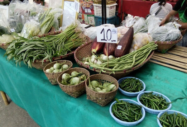 ตลาดบ้านใหม่ จ.เชียงราย ร้านผักสด