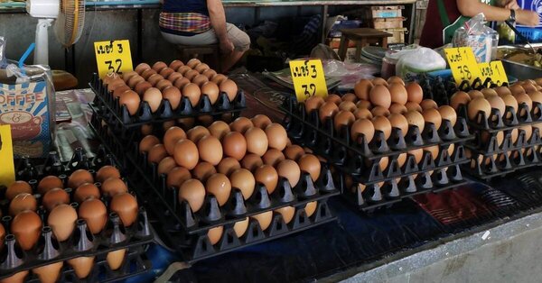 ตลาดประตูล้อ ตลาดสดเชียงราย ร้านไข่สด