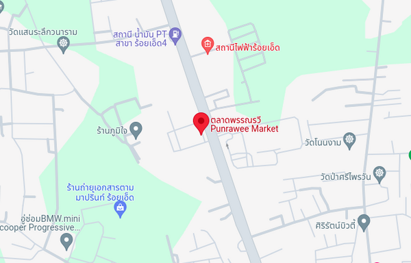 ตลาดพรรณรวี แผนที่ตลาดพรรณรวี