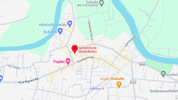 แผนที่ตลาดเทศบาลเมืองหลังสวน