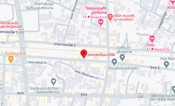 ตลาดสดต้นมะเกลือ แผนที่ตลาดสดต้นมะเกลือ