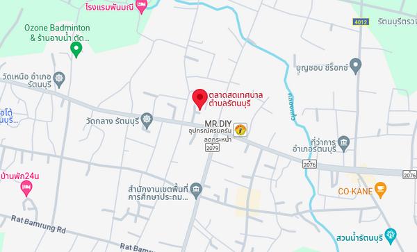 แผนที่ตลาดสดเทศบาลตำบลรัตนบุรี