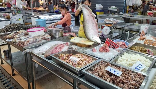 ตลาดสิริเศรษฐนนท์ บางแค ตลาดเช้า บางแค ร้านของทะเลสด