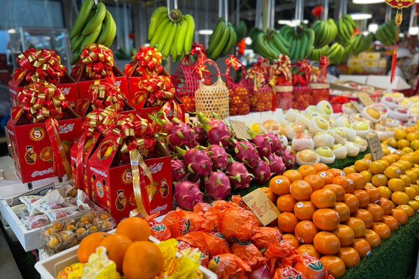 ตลาดสดธนบุรี ตลาดสด บรมราชชนนี ร้านผลไม้