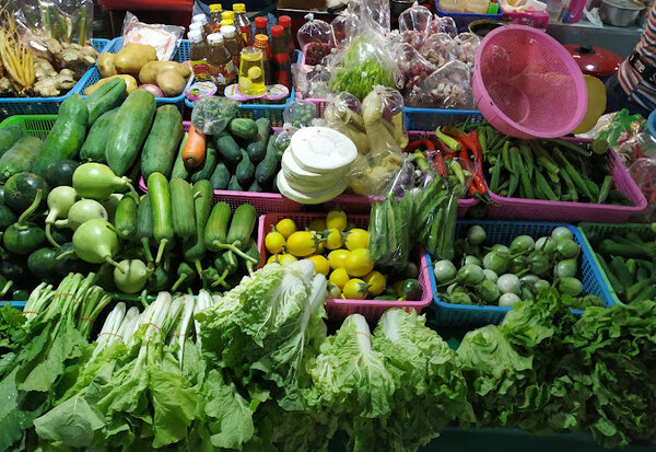 ตลาดบัวพัฒนา ตลาดผัก ผลไม้ ร้านผักสด