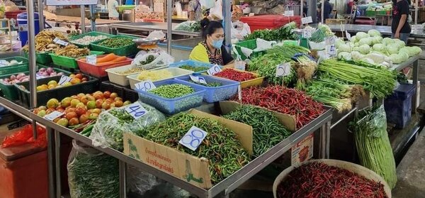 ตลาดสิริเศรษฐนนท์ บางแค ตลาดสด บางแค ร้านผักสด