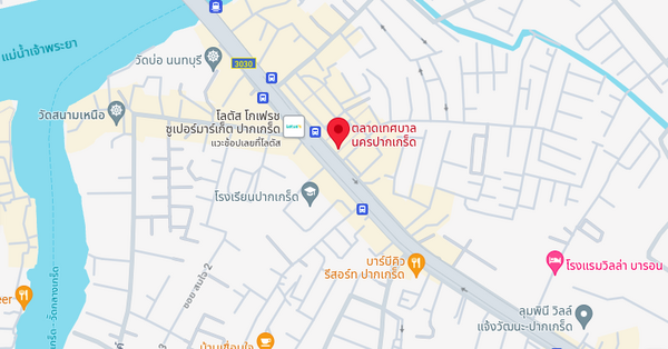 แผนที่ตลาดเทศบาลนครปากเกร็ด