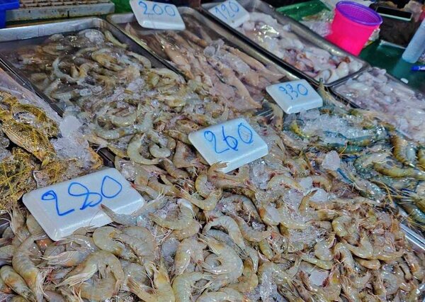 ตลาดเรืองไทย ตลาดสด นครสวรรค์ ร้านของทะเลสด