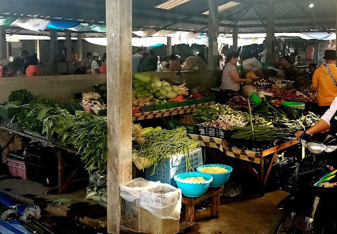 ตลาดใหม่ภักดี ตลาดสด ระนอง ร้านผัก