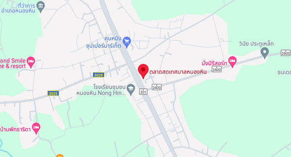 แผนที่ตลาดสดเทศบาลหนองหิน