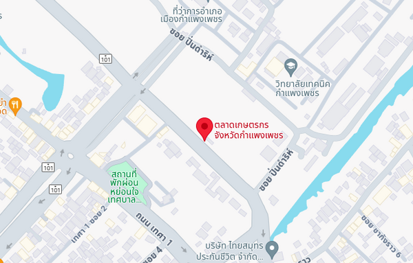 แผนที่ตลาดเกษตรกรจังหวัดกำแพงเพชร