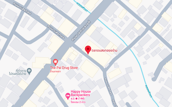 แผนที่ตลาดแสงทองอร่าม