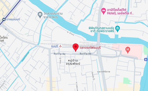 แผนที่ตลาดรถไฟธนบุรี