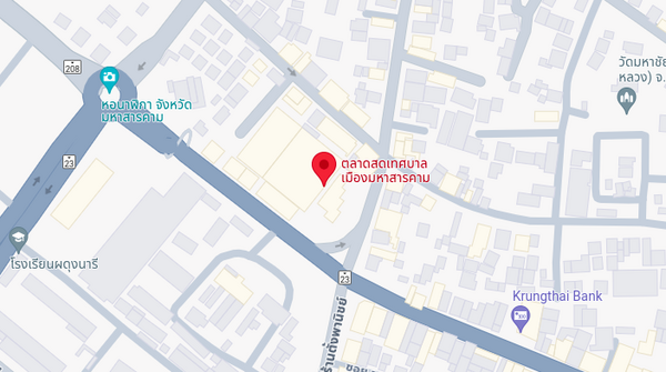 แผนที่ตลาดสดเทศบาลเมืองมหาสารคาม