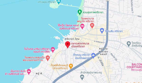 แผนที่ตลาดสดเทศบาลเมืองศรีราชา