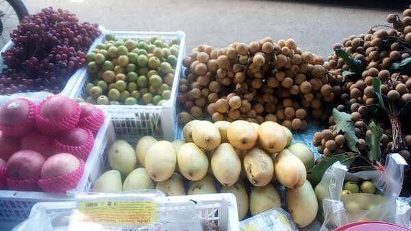 ตลาดสดเทศบาลตำบลท่าตูม ตลาดเช้า สุรินทร์ ผลไม้