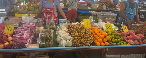 ตลาดหนองสมอ ตลาดสด ชลบุรี ผลไม้
