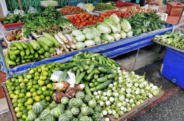 ตลาดสดกราภูงา ตลาดสด พังงา ผักสด