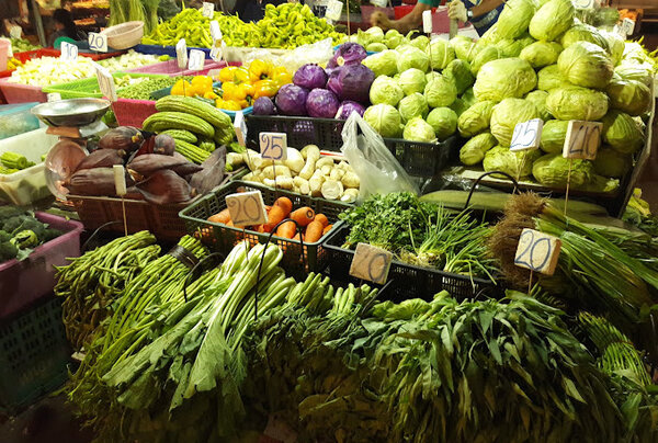 ตลาดสดศิริชัย ตลาดสด บางบอน ร้านผัก