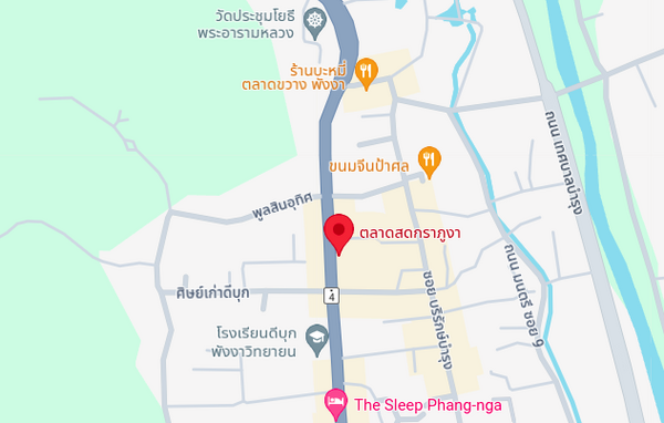 ตลาดสดกราภูงา จ.พังงา แผนที่ตลาดสดกราภูงา