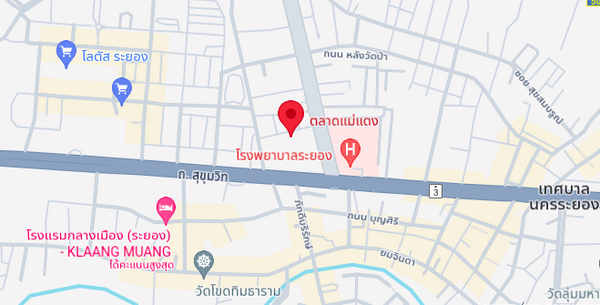 ตลาดแม่แดง ตลาดเช้า ระยอง แผนที่ตลาดแม่แดง