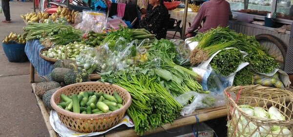 ตลาดสดเทศบาลตำบลขอนตาล ตลาดสด มุกดาหาร ผักสด